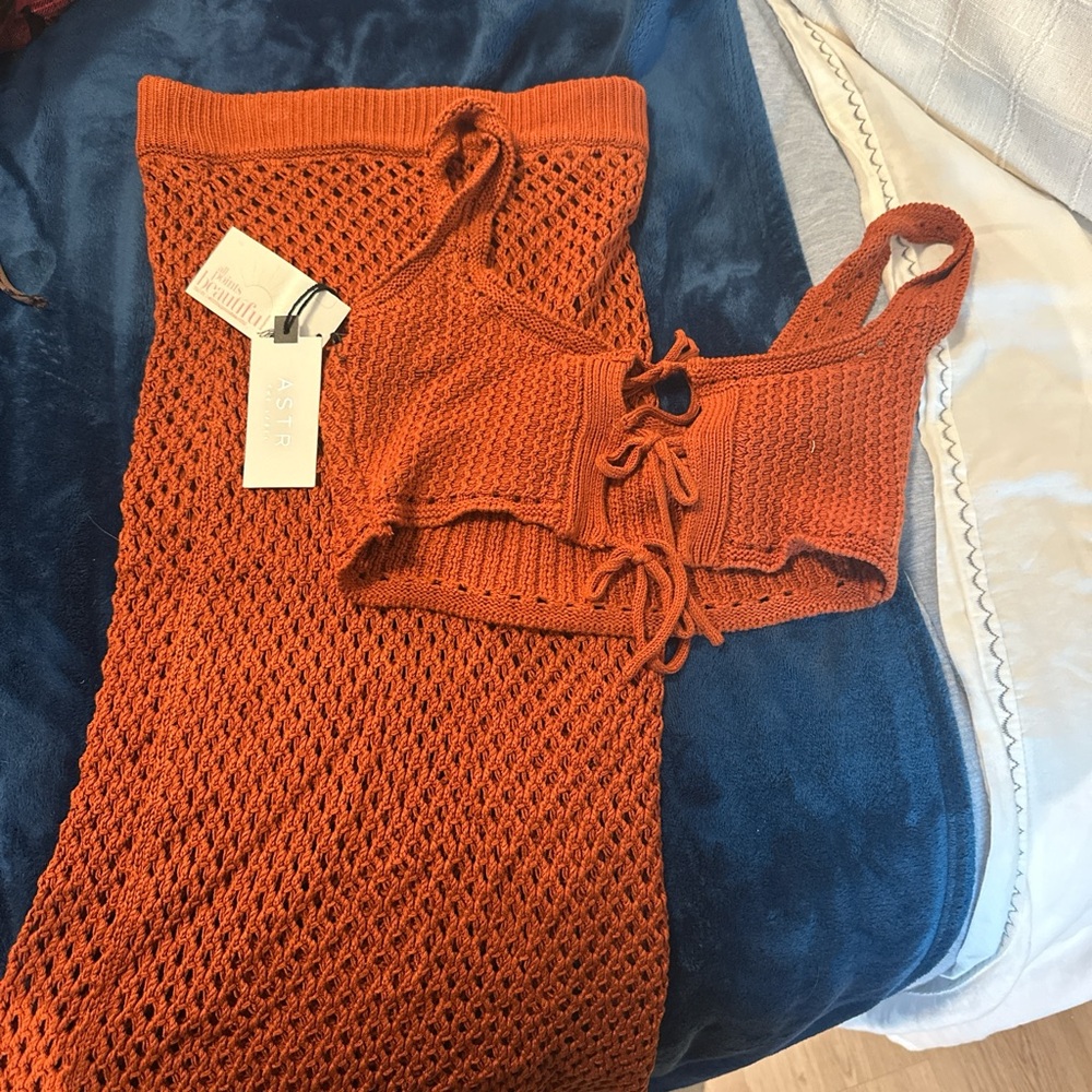 Astr Terracotta Knit Ensemble